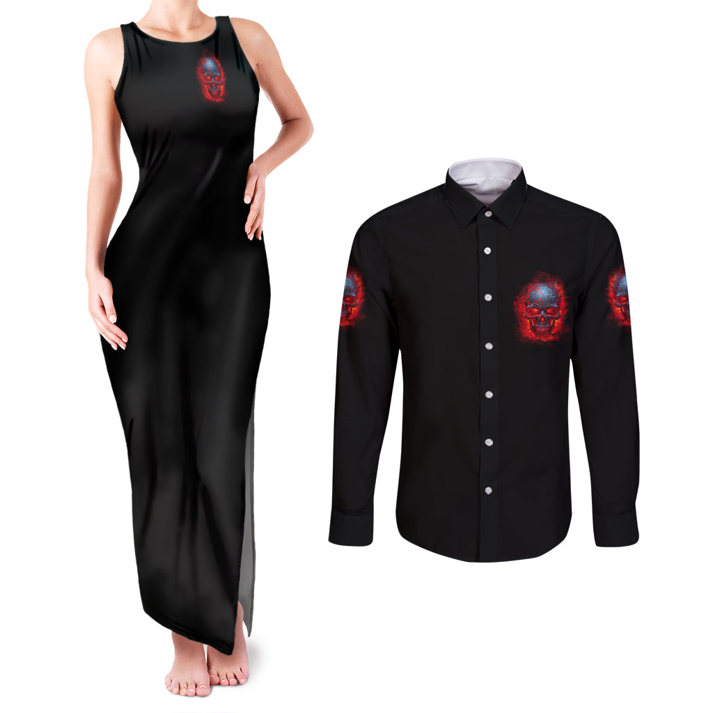 when-i-was-born-fire-skull-couples-matching-tank-maxi-dress-and-long-sleeve-button-shirt