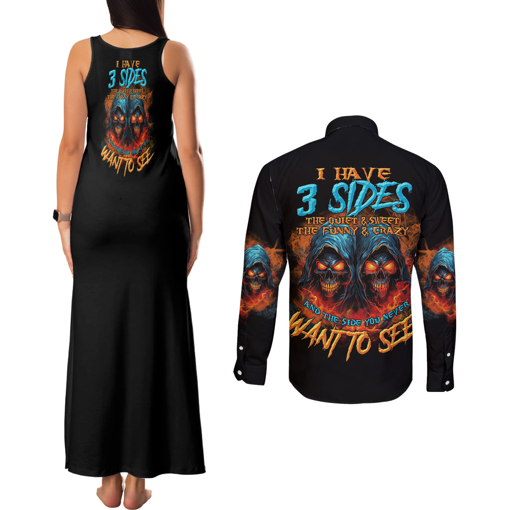 i-have-3-sides-skull-reaper-couples-matching-tank-maxi-dress-and-long-sleeve-button-shirt