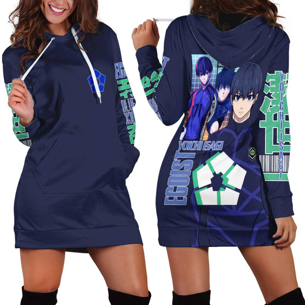 Isagi Yoichi Blue Lock Hoodie Dress Japan Anime Style