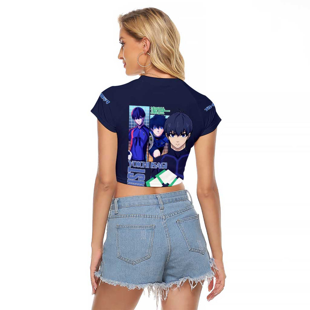 Isagi Yoichi Blue Lock Raglan Cropped T Shirt Japan Anime Style