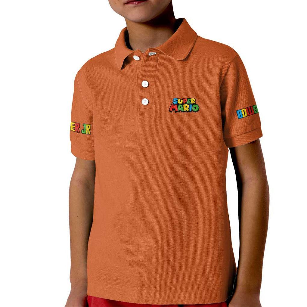 Bowser Jr. Mario Bros Kid Polo Shirt Japan Anime Style