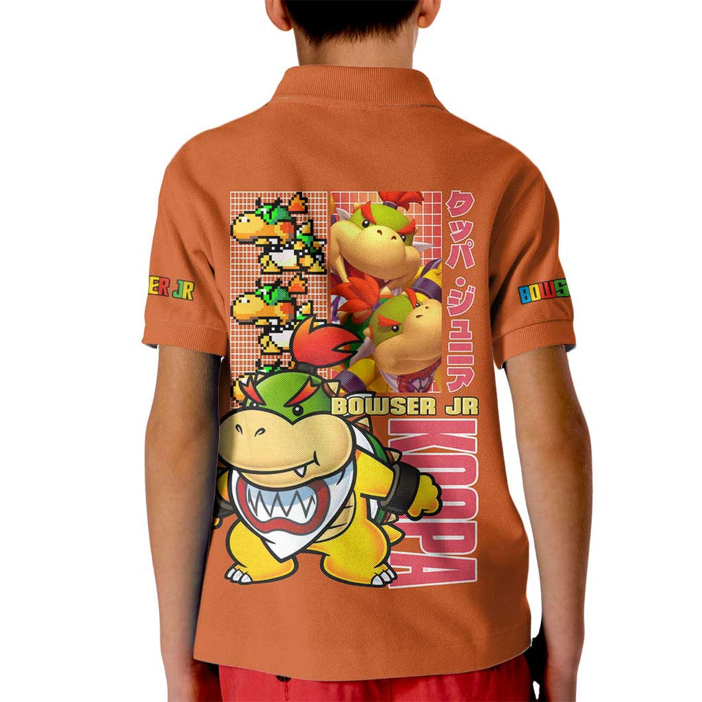 Bowser Jr. Mario Bros Kid Polo Shirt Japan Anime Style