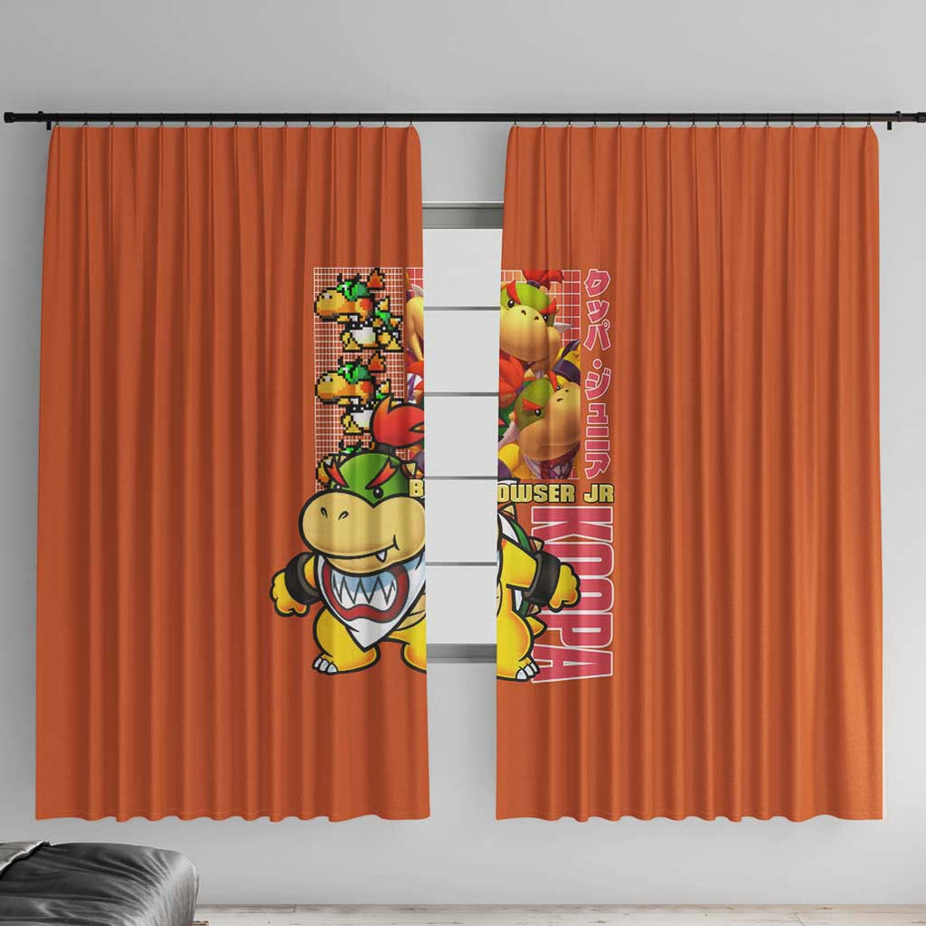 Bowser Jr. Mario Bros Window Curtain Japan Anime Style