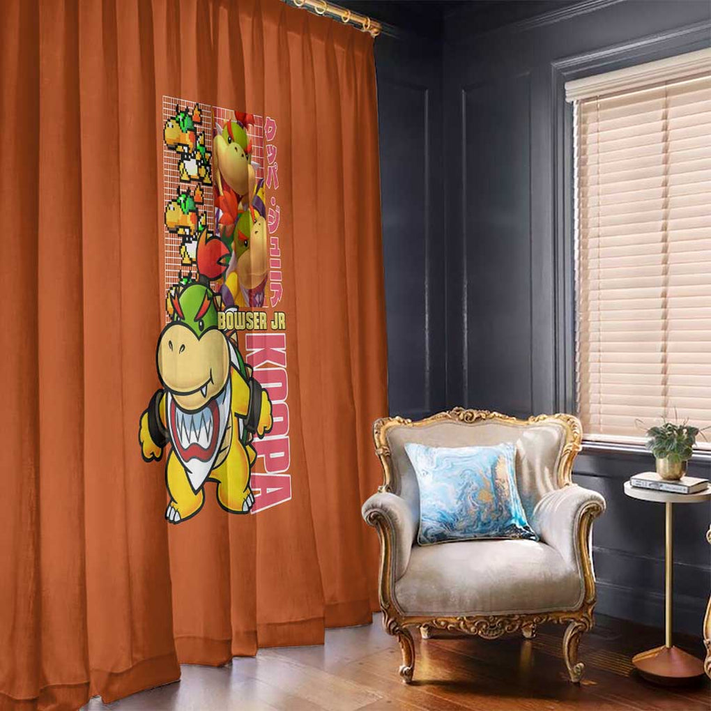 Bowser Jr. Mario Bros Window Curtain Japan Anime Style
