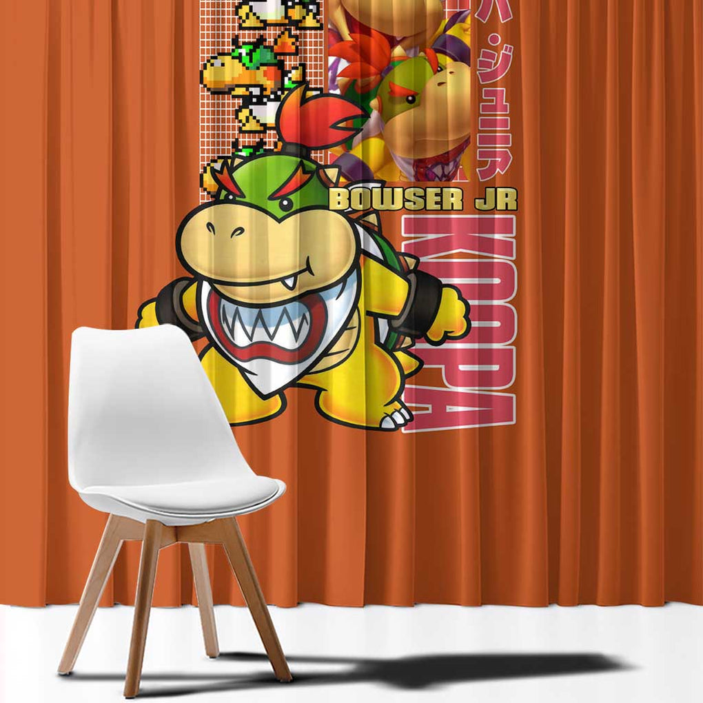 Bowser Jr. Mario Bros Window Curtain Japan Anime Style