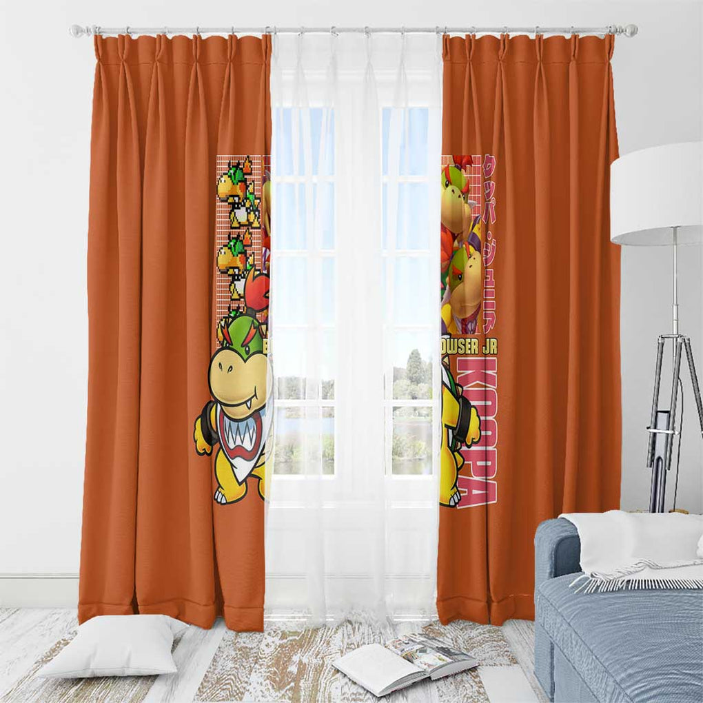 Bowser Jr. Mario Bros Window Curtain Japan Anime Style