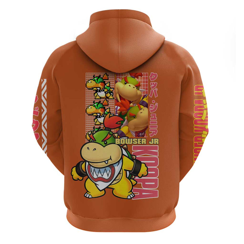 Bowser Jr. Mario Bros Zip Hoodie Japan Anime Style