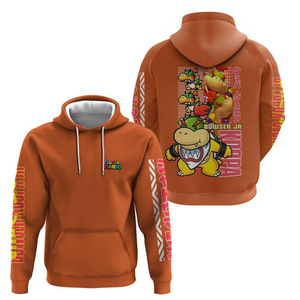 Bowser Jr. Mario Bros Zip Hoodie Japan Anime Style