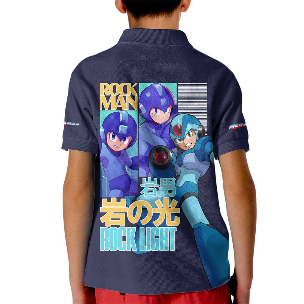 Rock Man Mega Man Kid Polo Shirt Japan Anime Style
