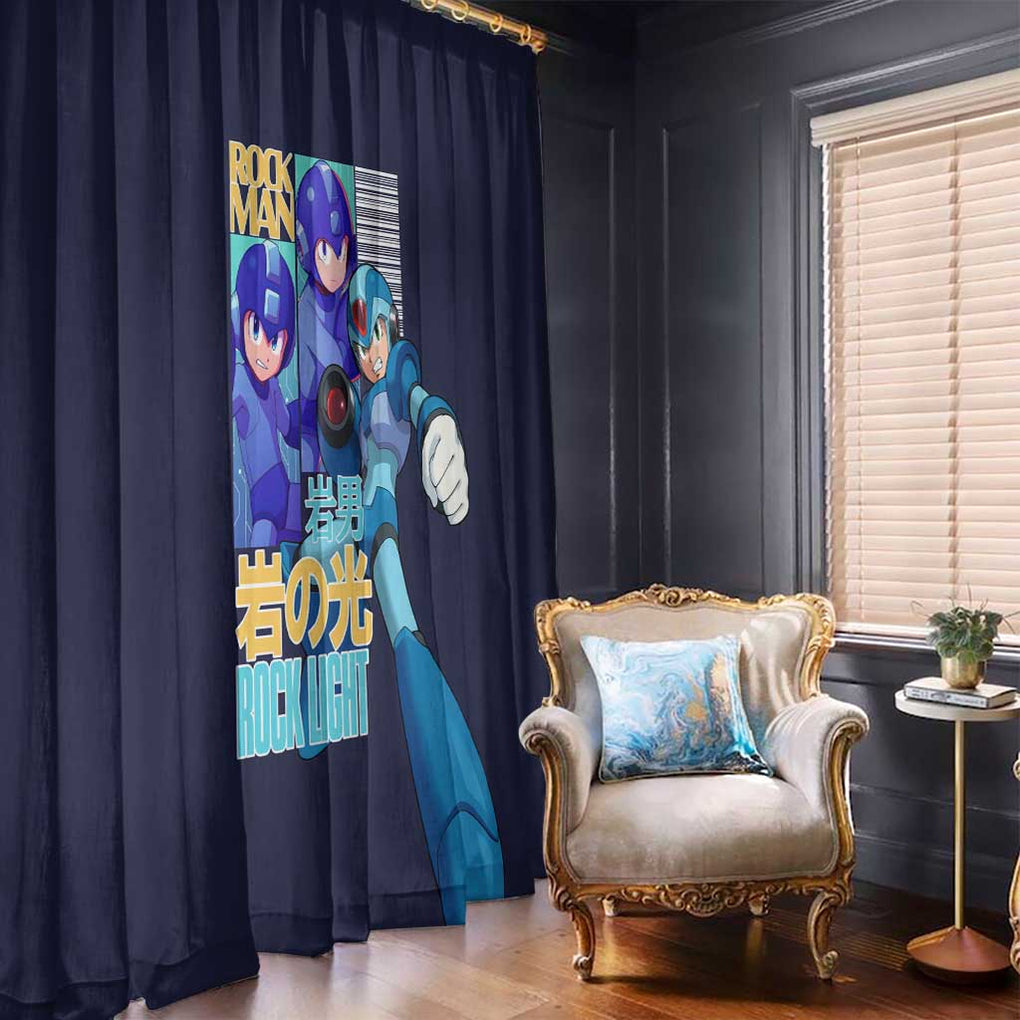 Rock Man Mega Man Window Curtain Japan Anime Style