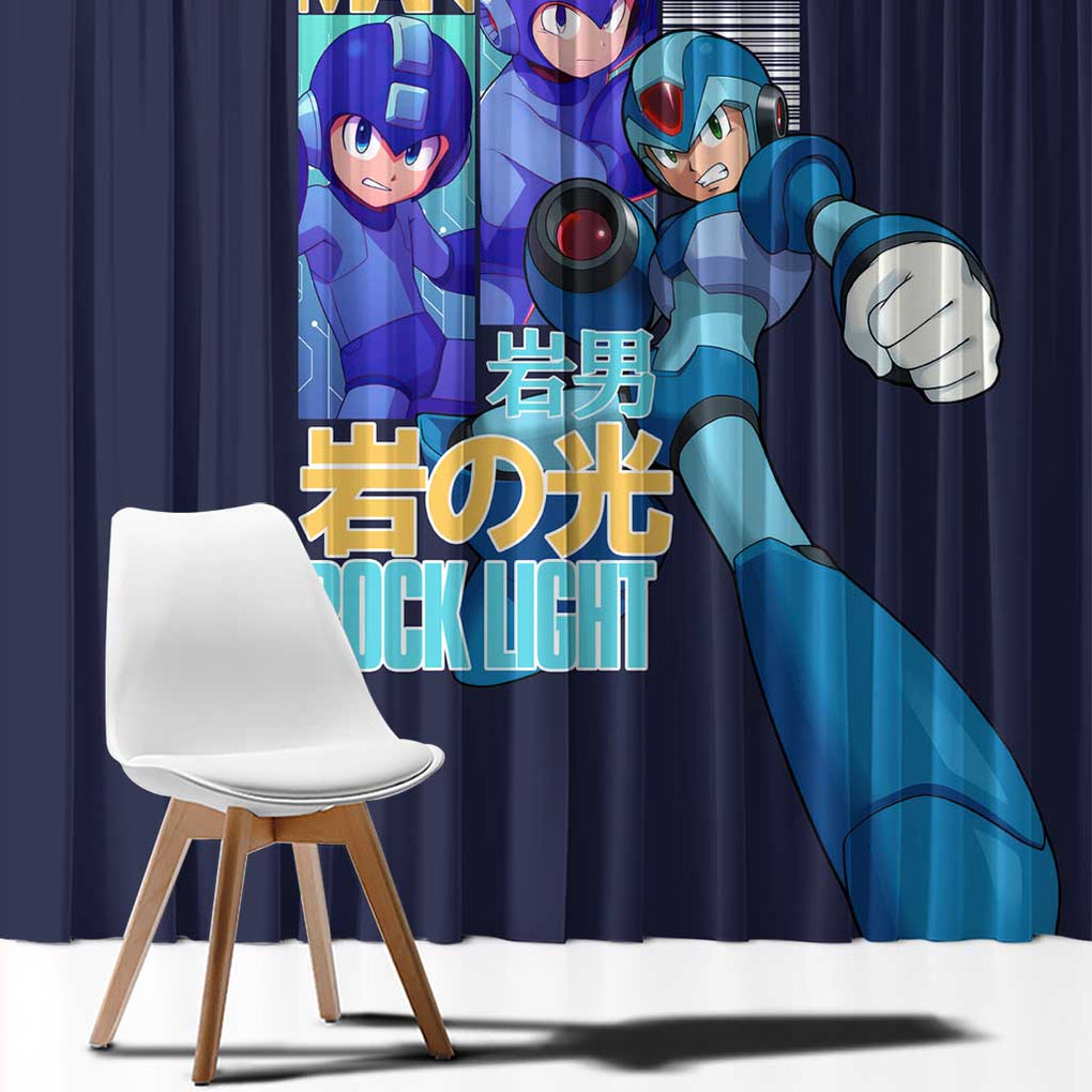 Rock Man Mega Man Window Curtain Japan Anime Style