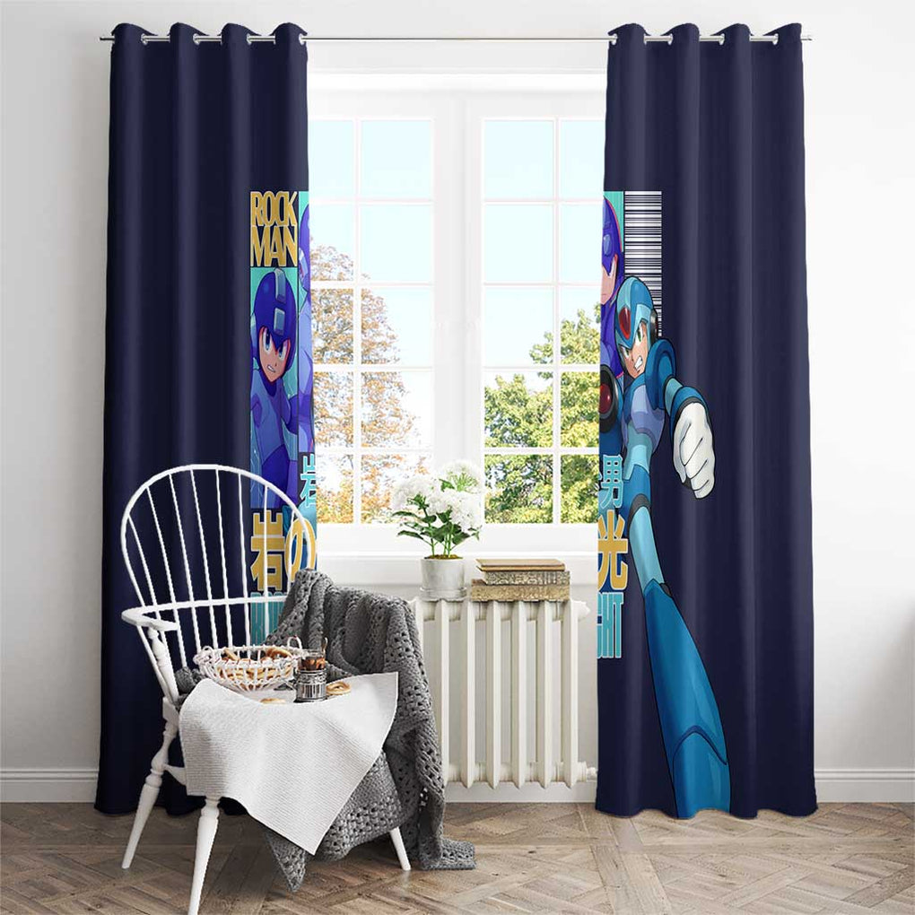 Rock Man Mega Man Window Curtain Japan Anime Style