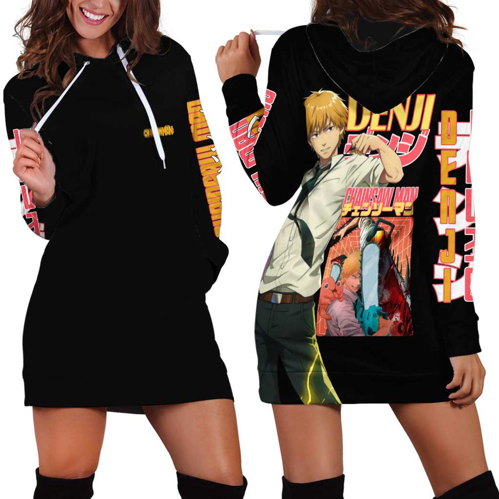Denji V4 Chainsaw Man Hoodie Dress Japan Anime Style