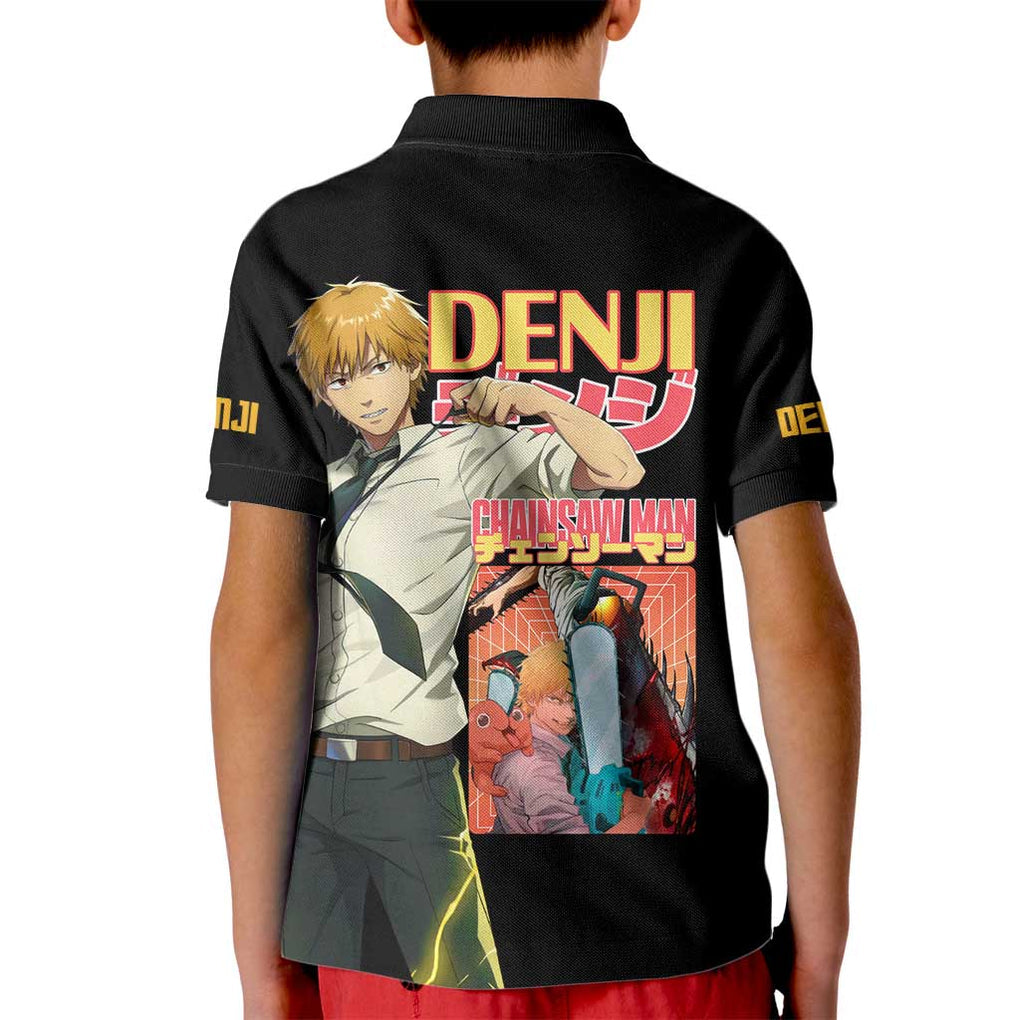Denji V4 Chainsaw Man Kid Polo Shirt Japan Anime Style