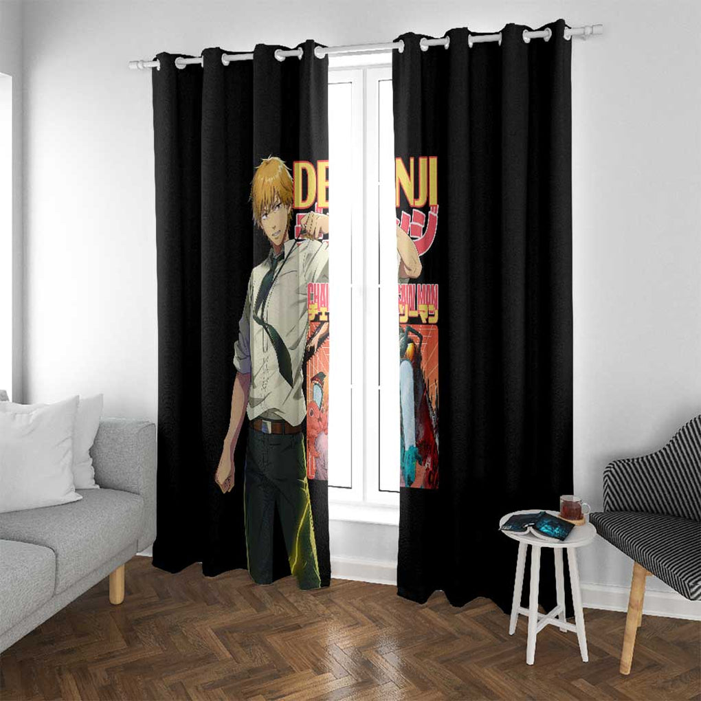 Denji V4 Chainsaw Man Window Curtain Japan Anime Style
