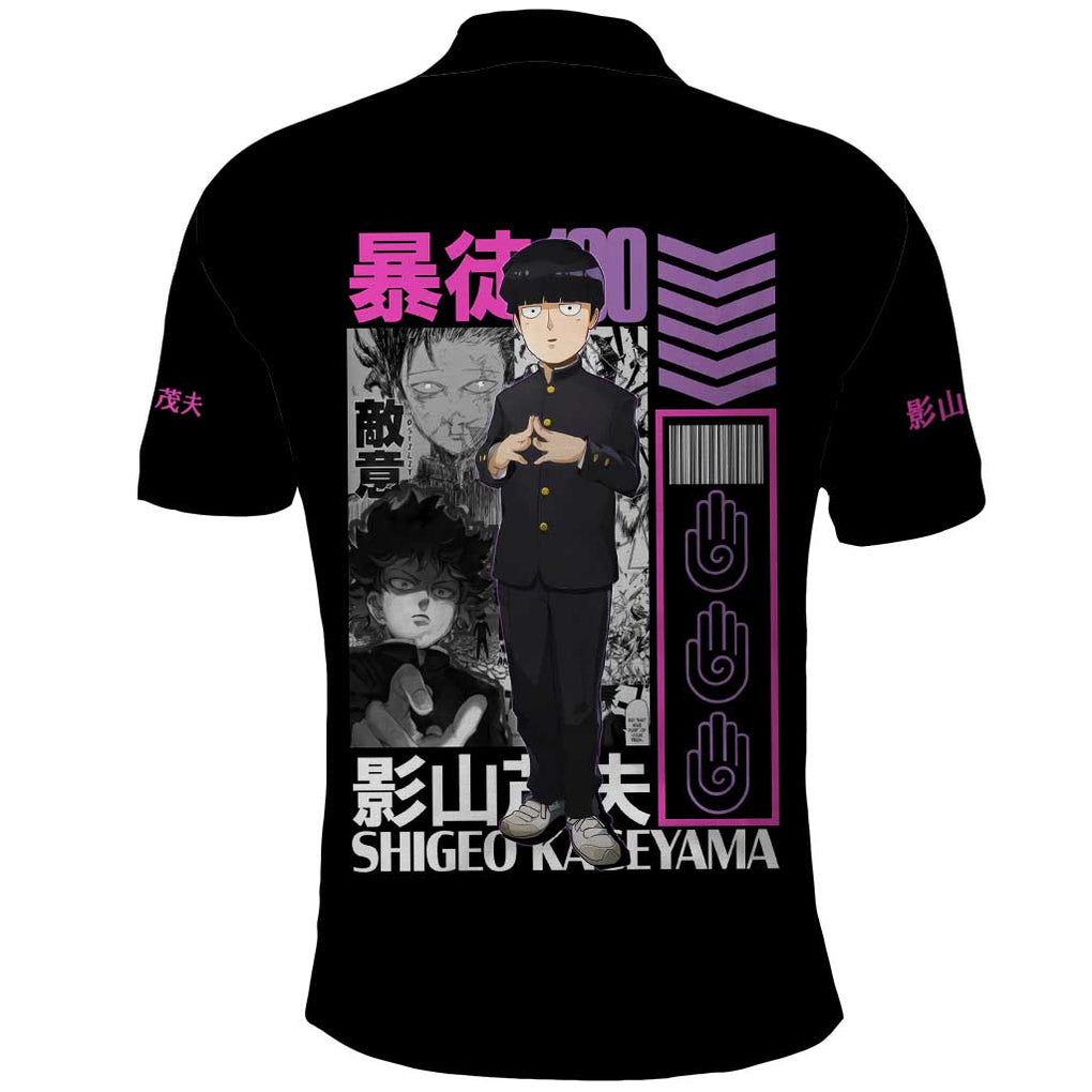 Shigeo Kageyama V2 Mob Psycho 100 Polo Shirt Japan Anime Style