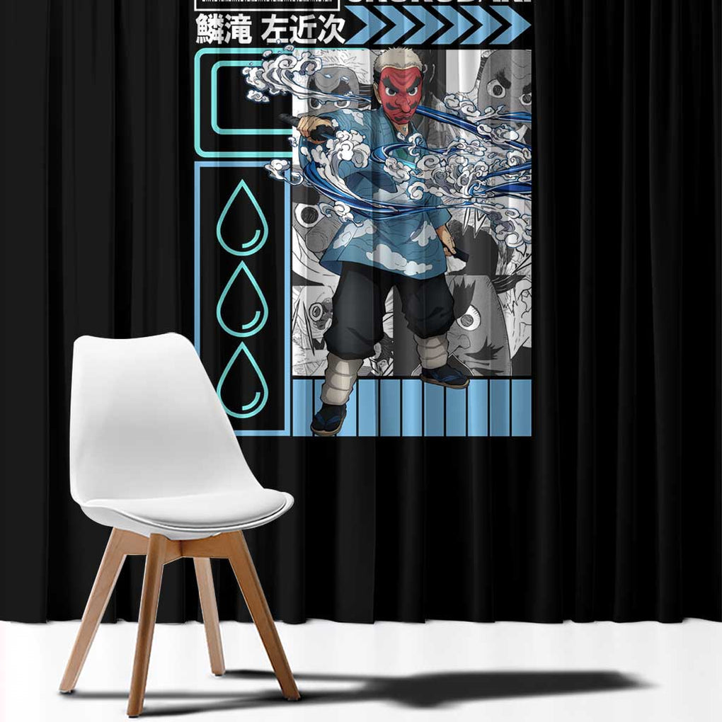 Sakonji Urokodaki Demon Slayer Window Curtain Japan Anime Style