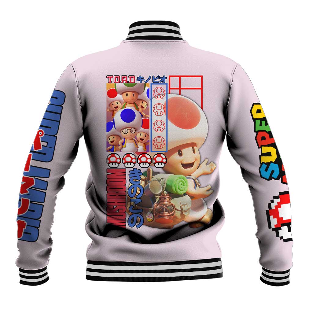Toad Mario Bros Baseball Jacket Japan Anime Style - The Mazicc