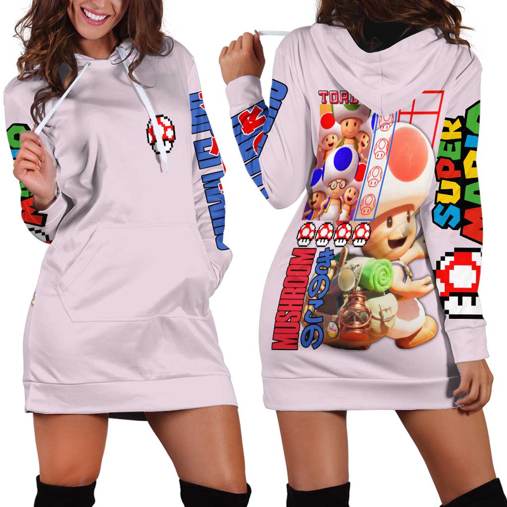 Toad Mario Bros Hoodie Dress Japan Anime Style - The Mazicc