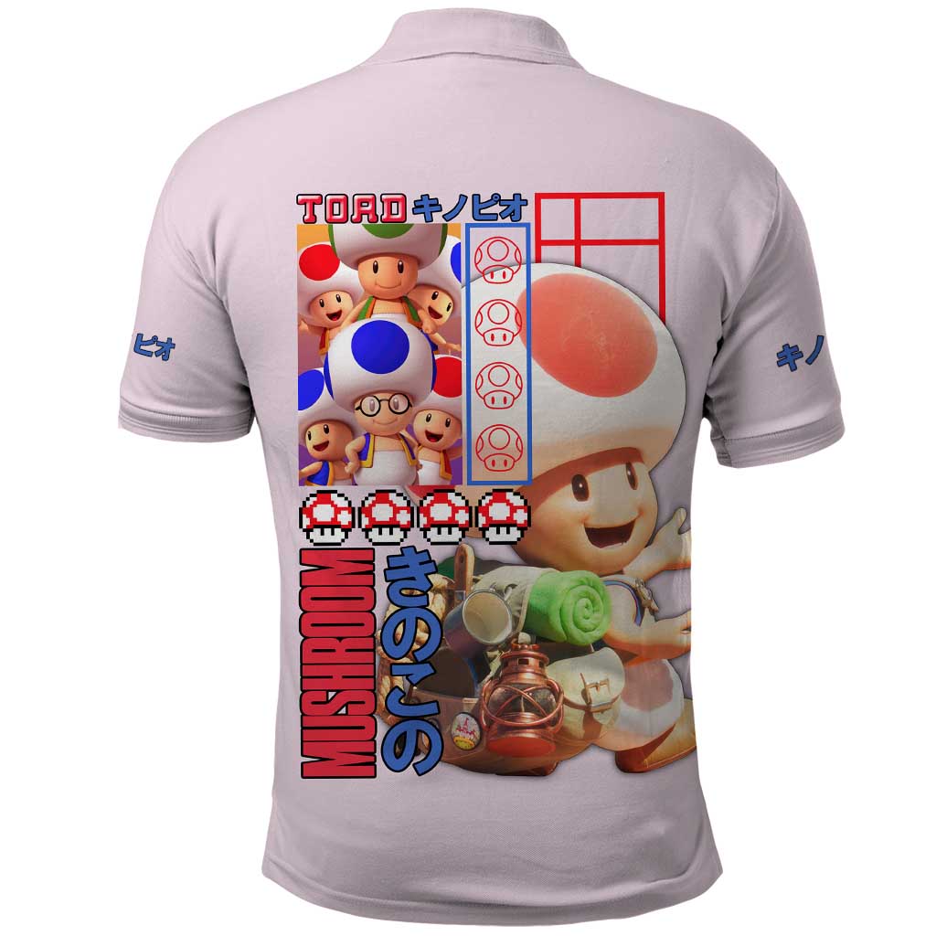 Toad Mario Bros Polo Shirt Japan Anime Style - The Mazicc