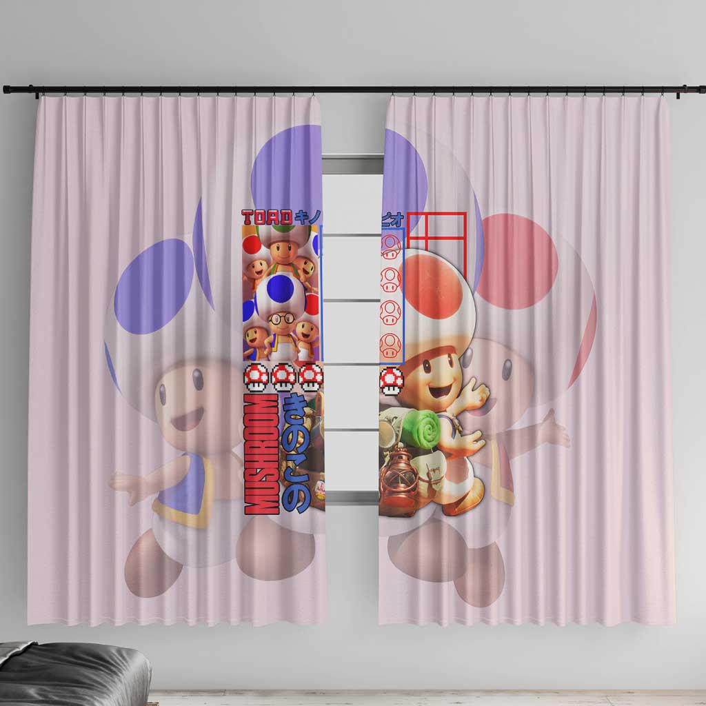 Toad Mario Bros Window Curtain Japan Anime Style - The Mazicc