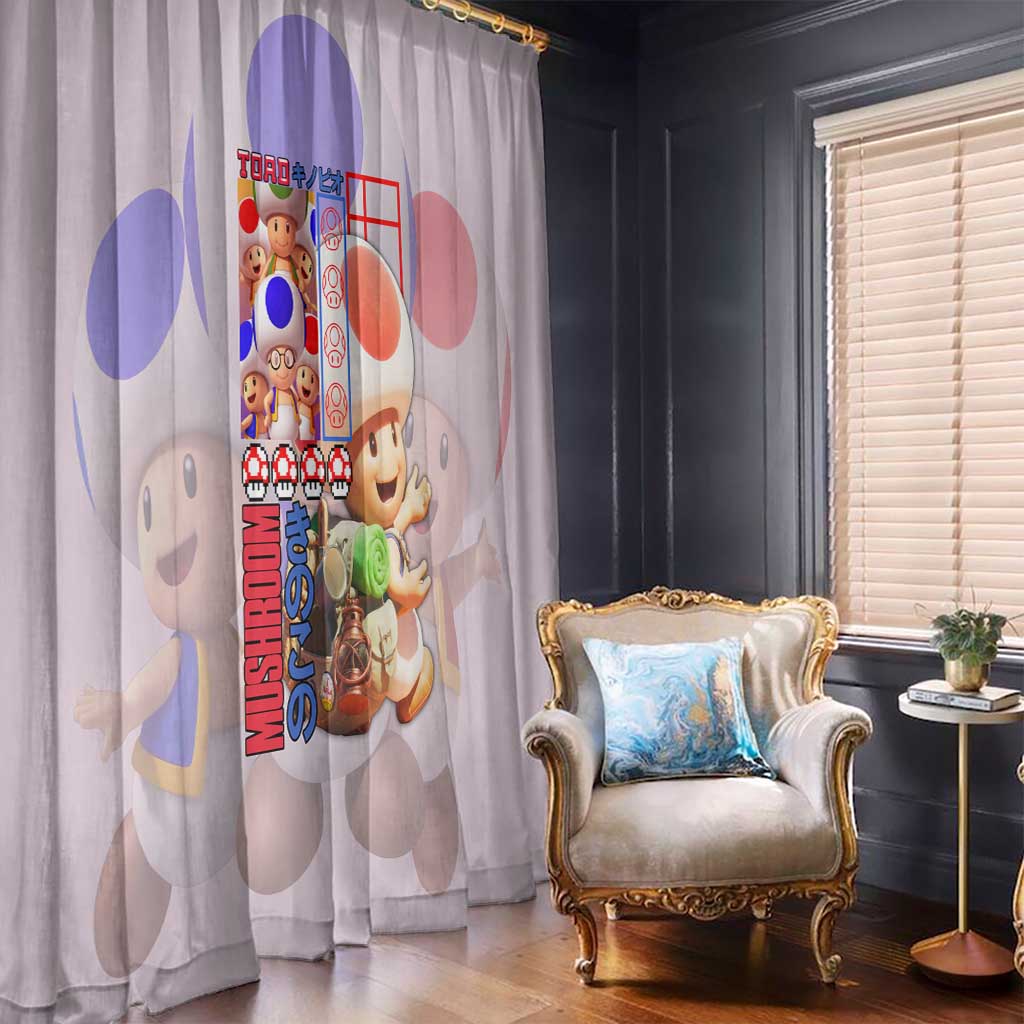 Toad Mario Bros Window Curtain Japan Anime Style - The Mazicc