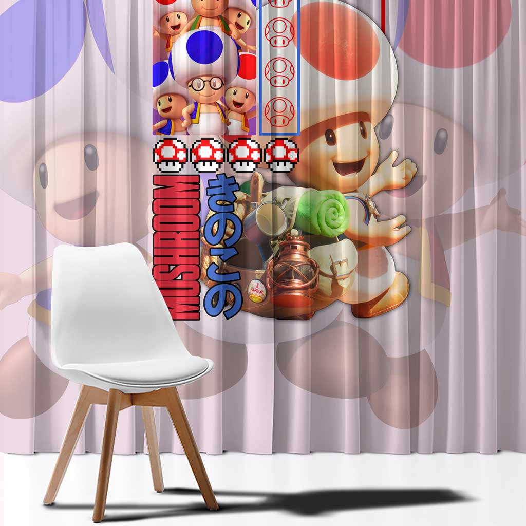 Toad Mario Bros Window Curtain Japan Anime Style - The Mazicc