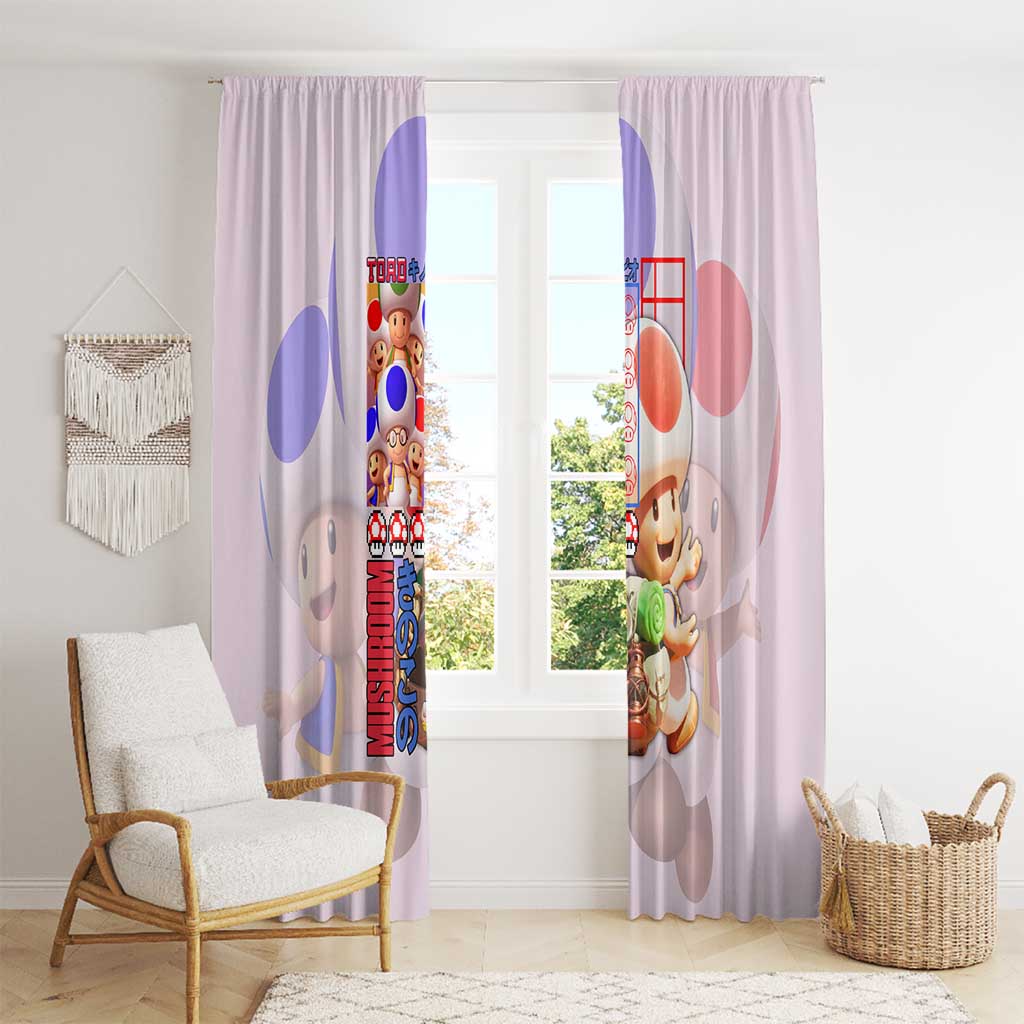 Toad Mario Bros Window Curtain Japan Anime Style - The Mazicc