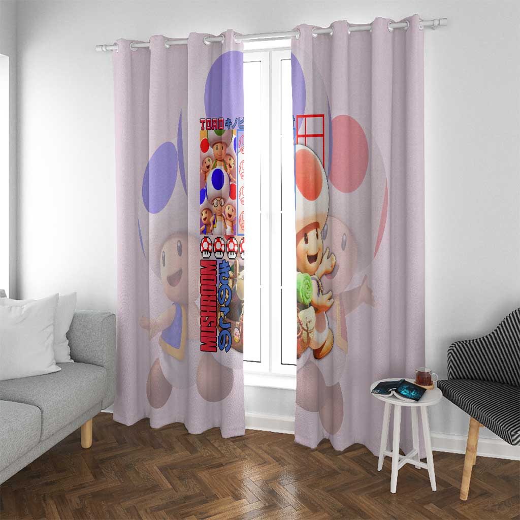 Toad Mario Bros Window Curtain Japan Anime Style - The Mazicc