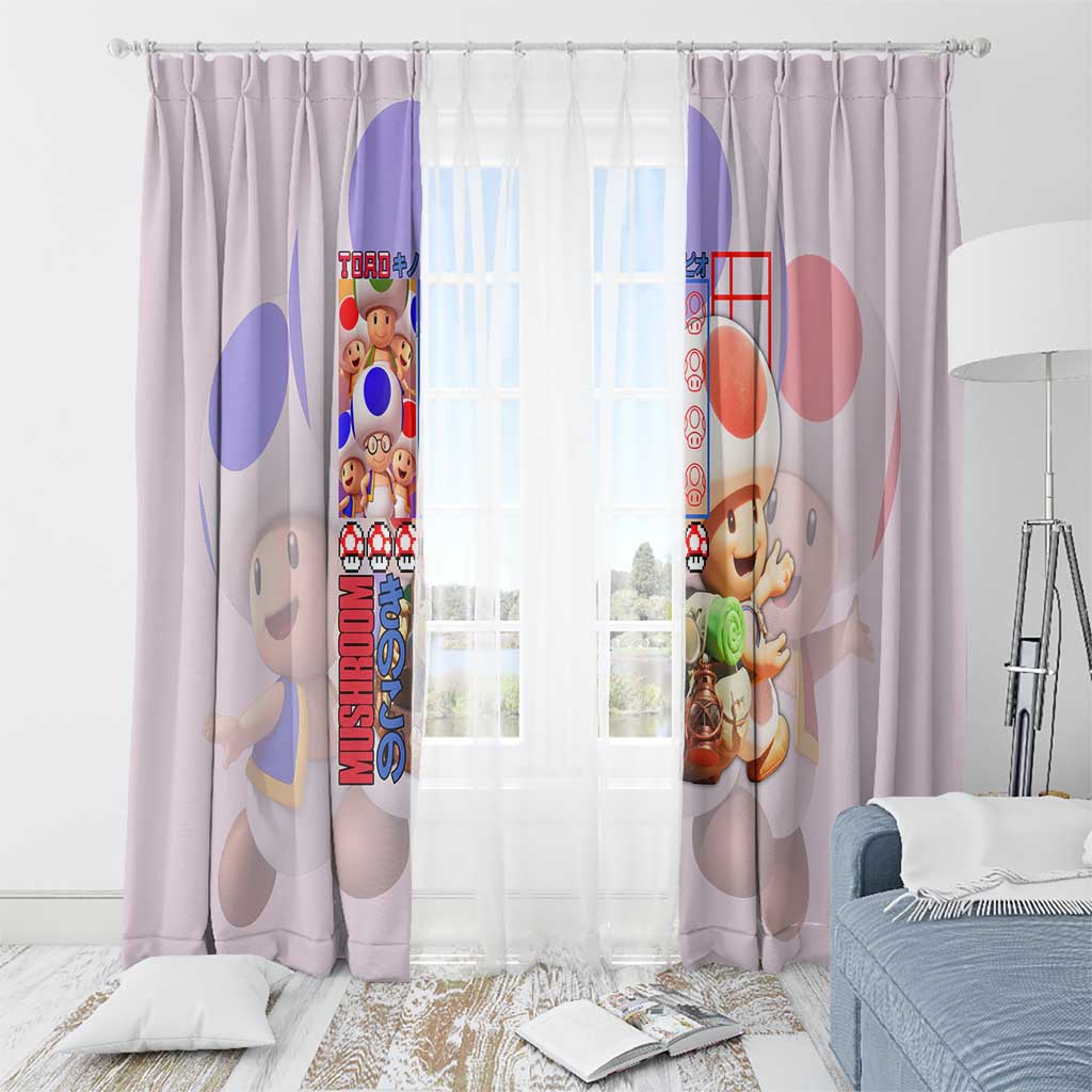 Toad Mario Bros Window Curtain Japan Anime Style - The Mazicc