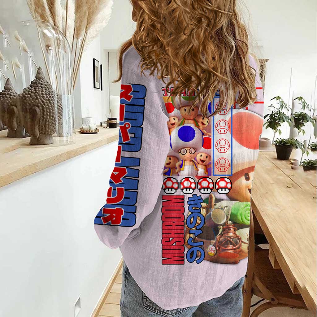 Toad Mario Bros Women Casual Shirt Japan Anime Style - The Mazicc