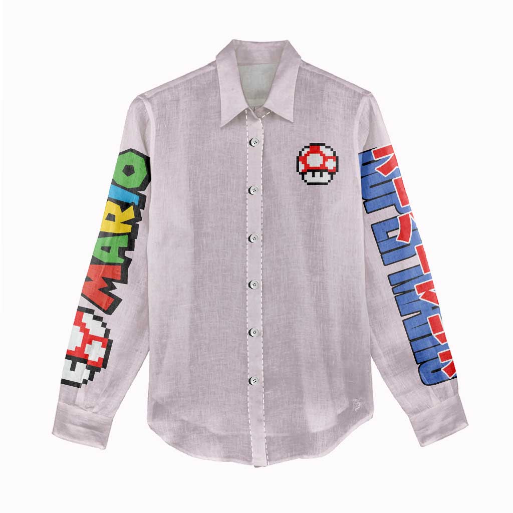 Toad Mario Bros Women Casual Shirt Japan Anime Style - The Mazicc