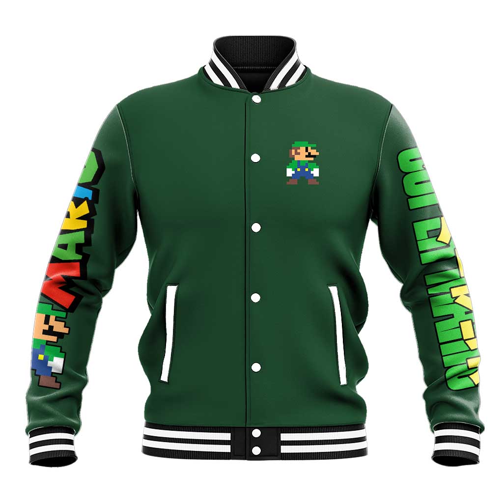 Luigi Mario Bros Baseball Jacket Japan Anime Style - The Mazicc