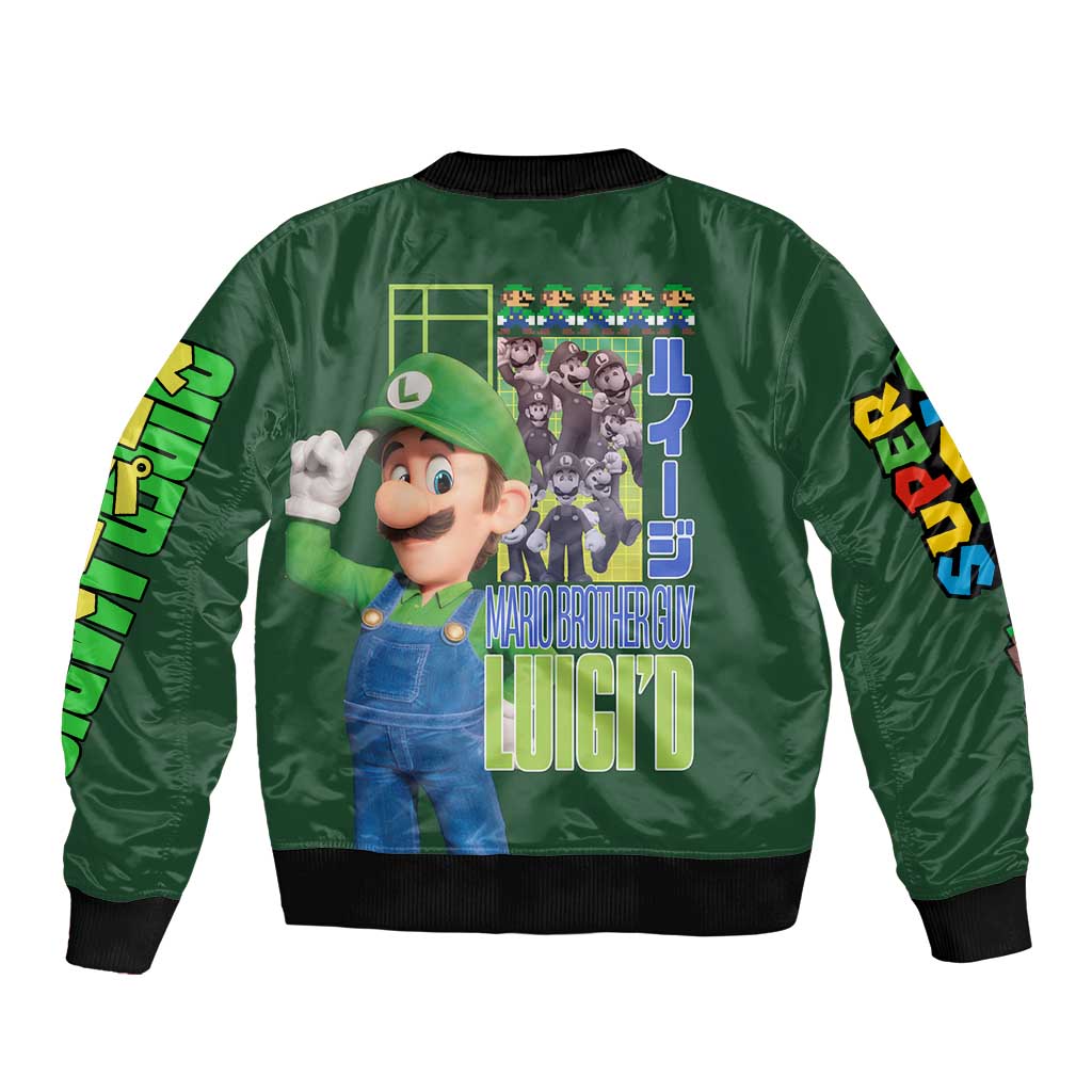 Luigi Mario Bros Bomber Jacket Japan Anime Style - The Mazicc