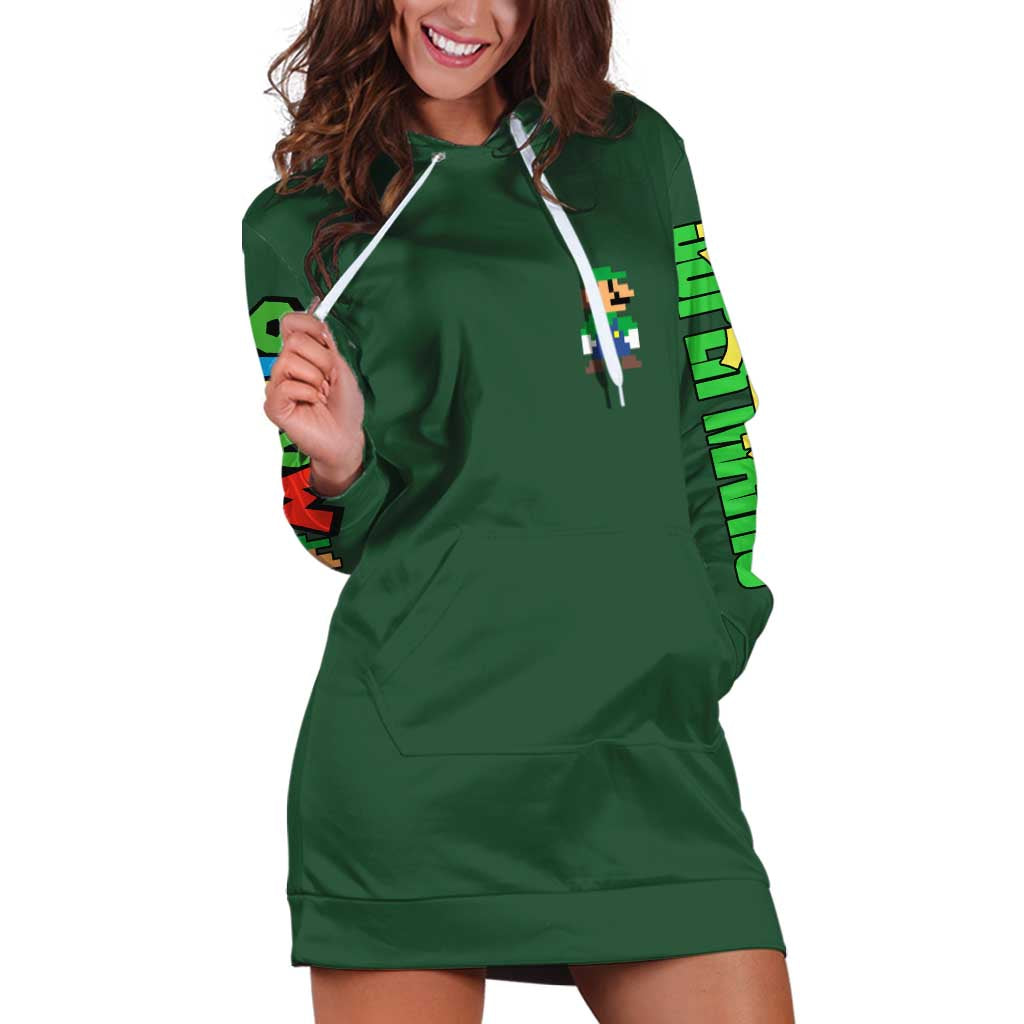 Luigi Mario Bros Hoodie Dress Japan Anime Style - The Mazicc