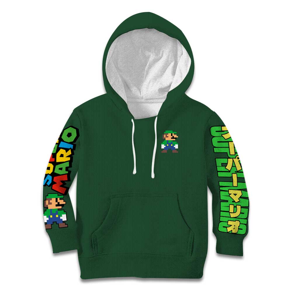 Luigi Mario Bros Kid Hoodie Japan Anime Style - The Mazicc
