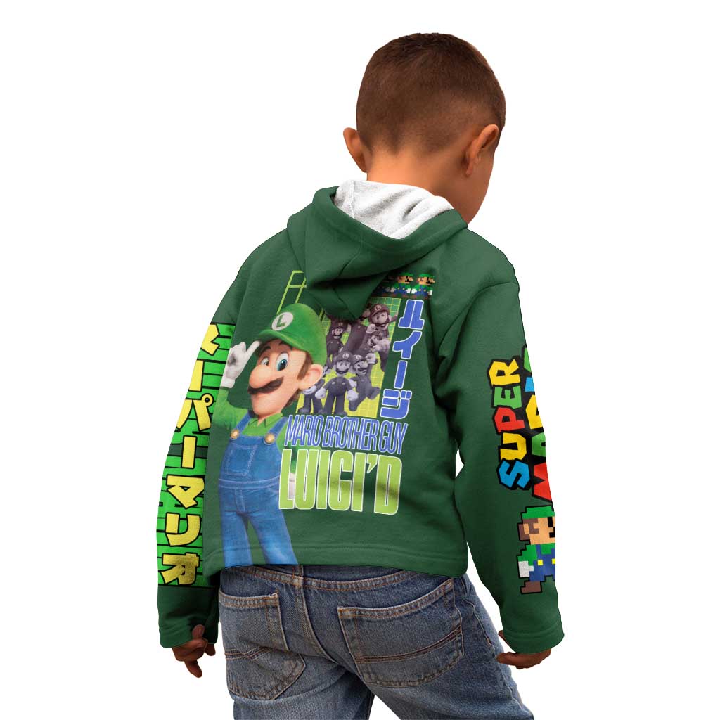 Luigi Mario Bros Kid Hoodie Japan Anime Style - The Mazicc