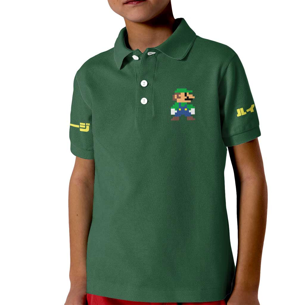 Luigi Mario Bros Kid Polo Shirt Japan Anime Style - The Mazicc