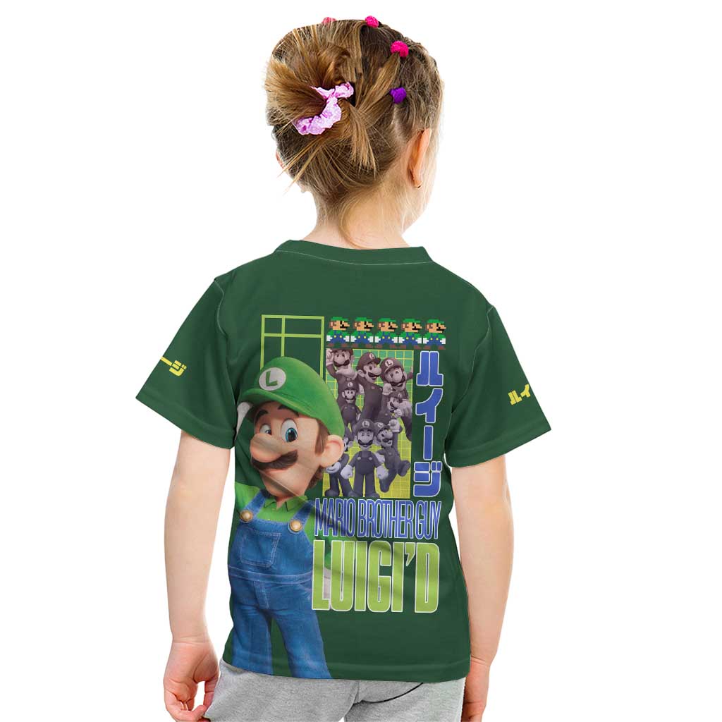 Luigi Mario Bros Kid T Shirt Japan Anime Style - The Mazicc