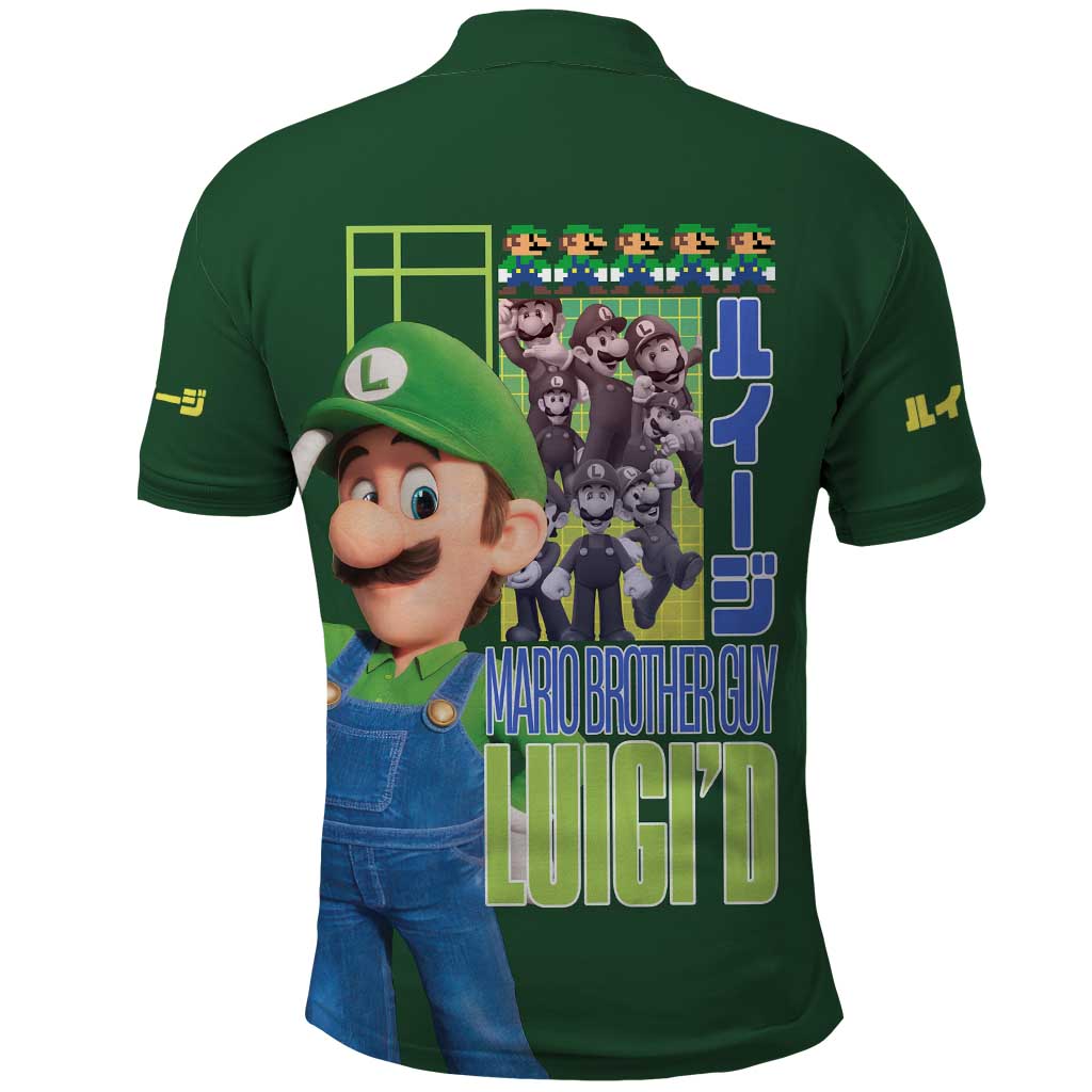 Luigi Mario Bros Polo Shirt Japan Anime Style - The Mazicc