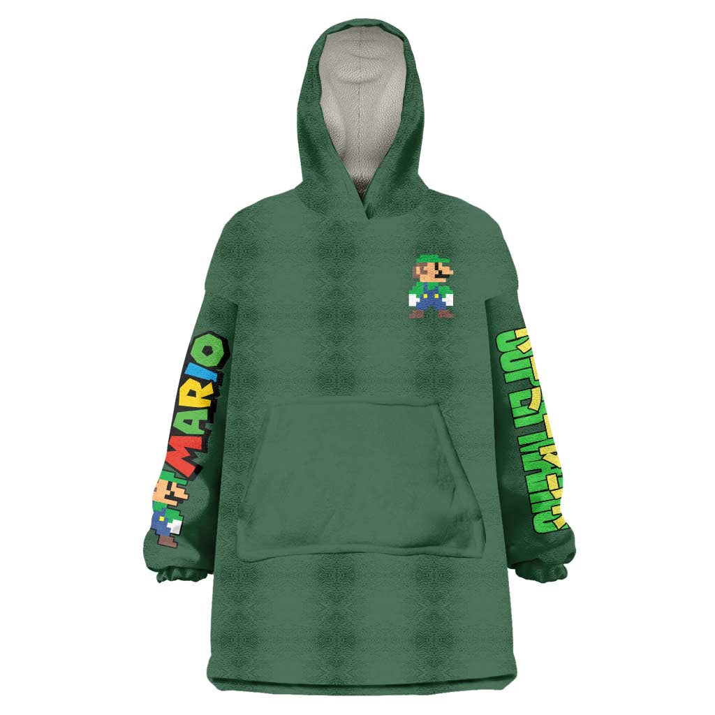 Luigi Mario Bros Wearable Blanket Hoodie Japan Anime Style - The Mazicc