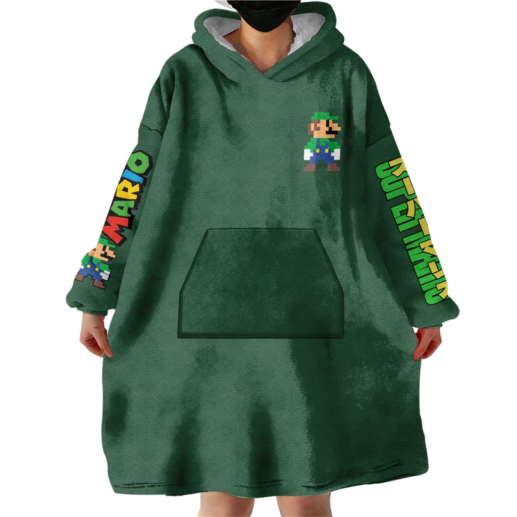 Luigi Mario Bros Wearable Blanket Hoodie Japan Anime Style - The Mazicc