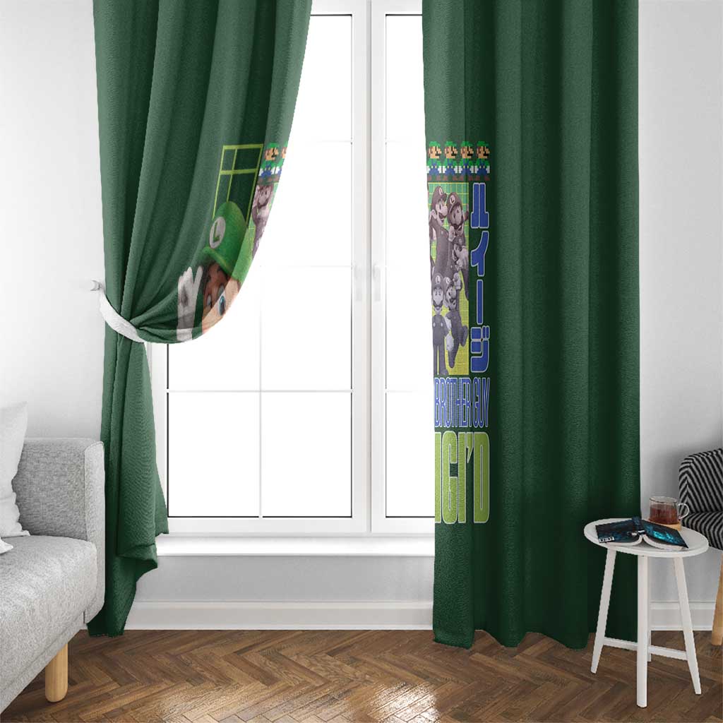Luigi Mario Bros Window Curtain Japan Anime Style - The Mazicc