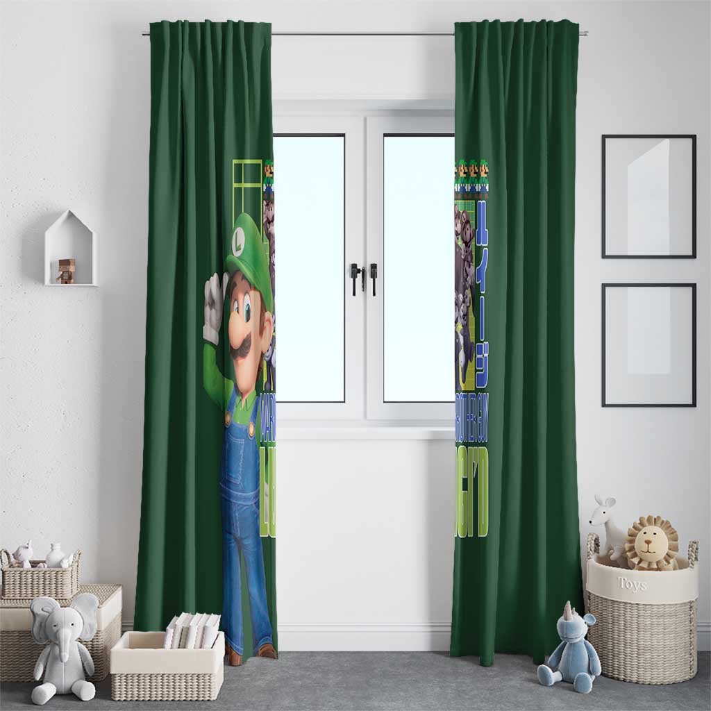 Luigi Mario Bros Window Curtain Japan Anime Style - The Mazicc