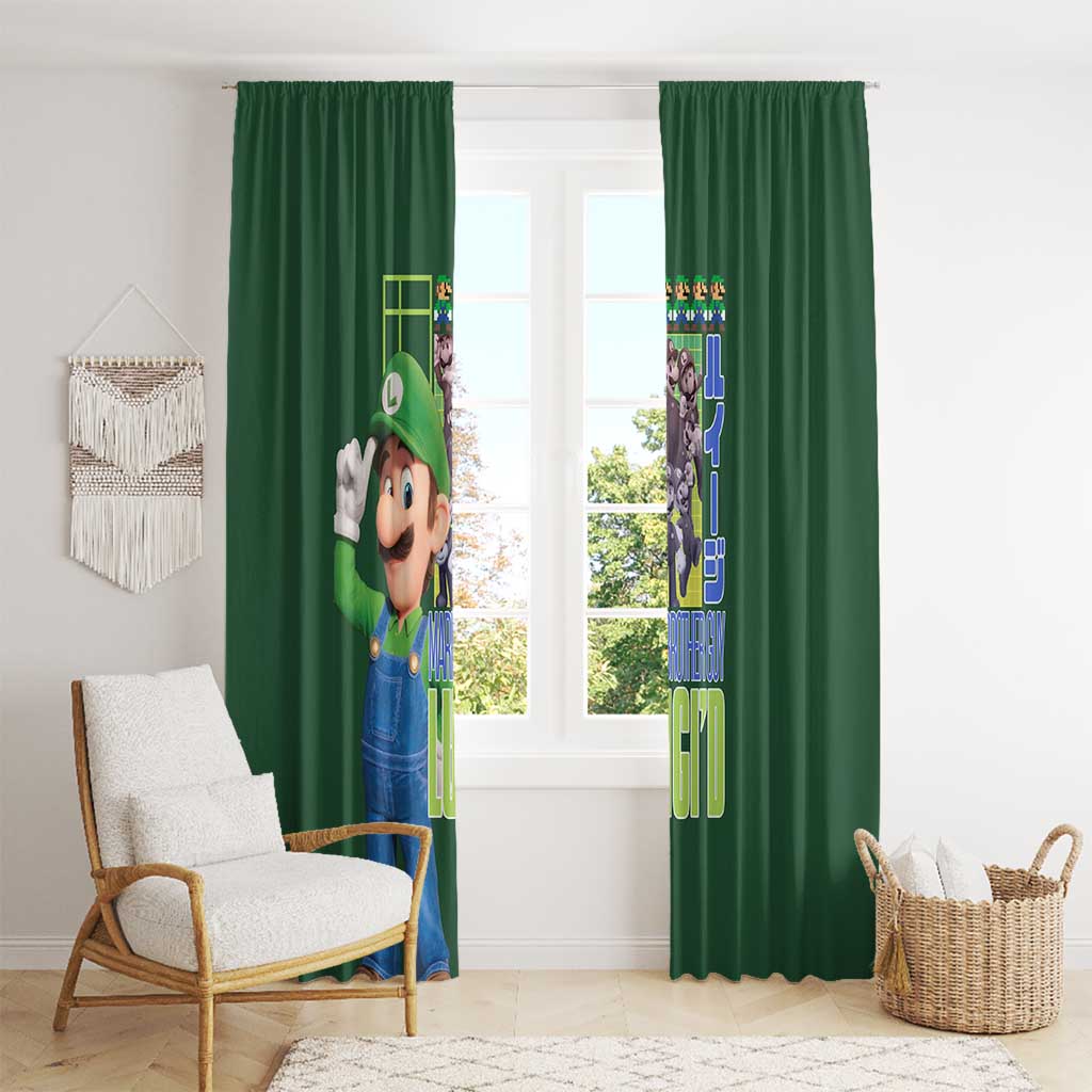 Luigi Mario Bros Window Curtain Japan Anime Style - The Mazicc