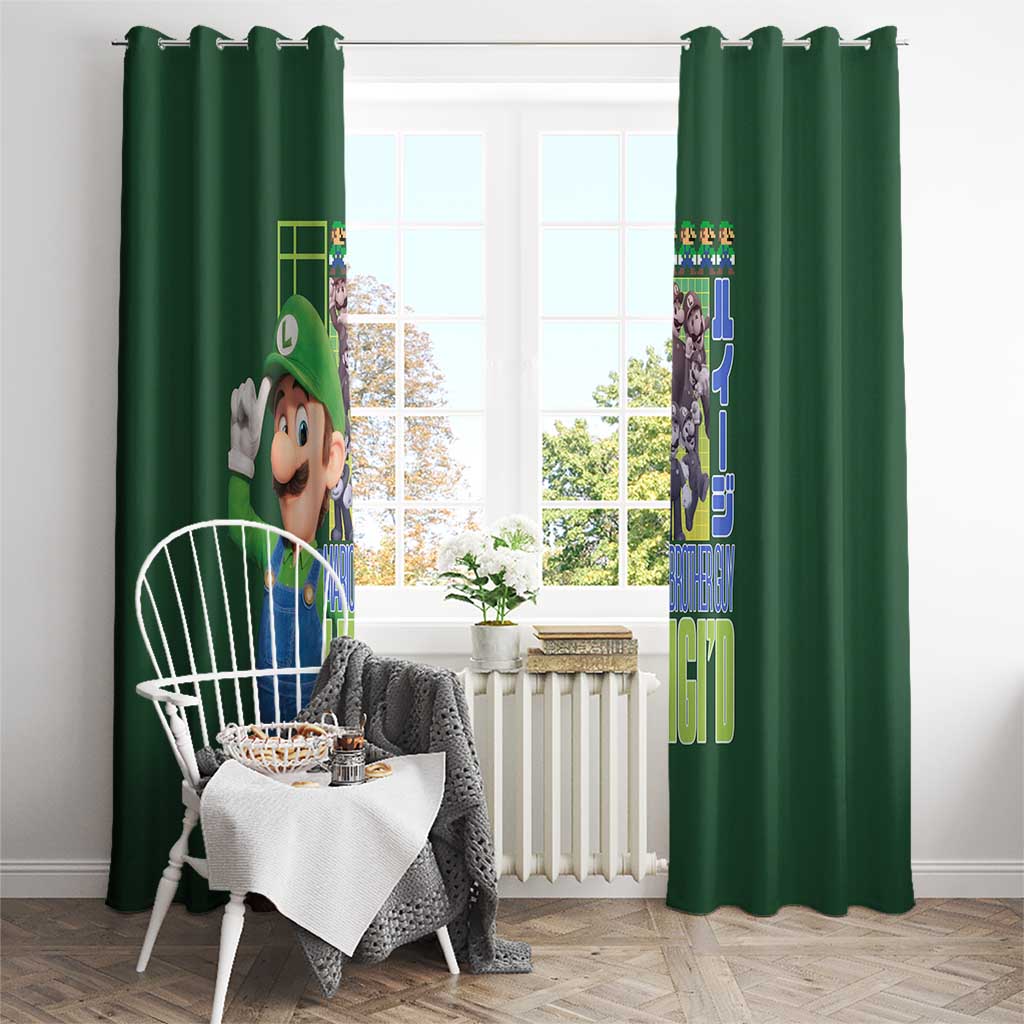 Luigi Mario Bros Window Curtain Japan Anime Style - The Mazicc