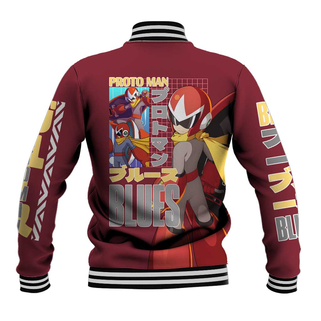 Proto Man Mega Man Baseball Jacket Japan Anime Style - The Mazicc