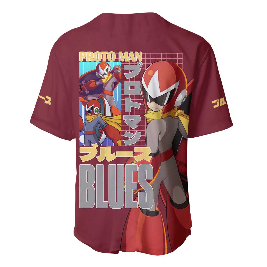 Proto Man Mega Man Baseball Jersey Japan Anime Style - The Mazicc