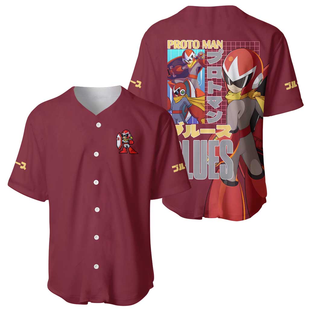 Proto Man Mega Man Baseball Jersey Japan Anime Style - The Mazicc