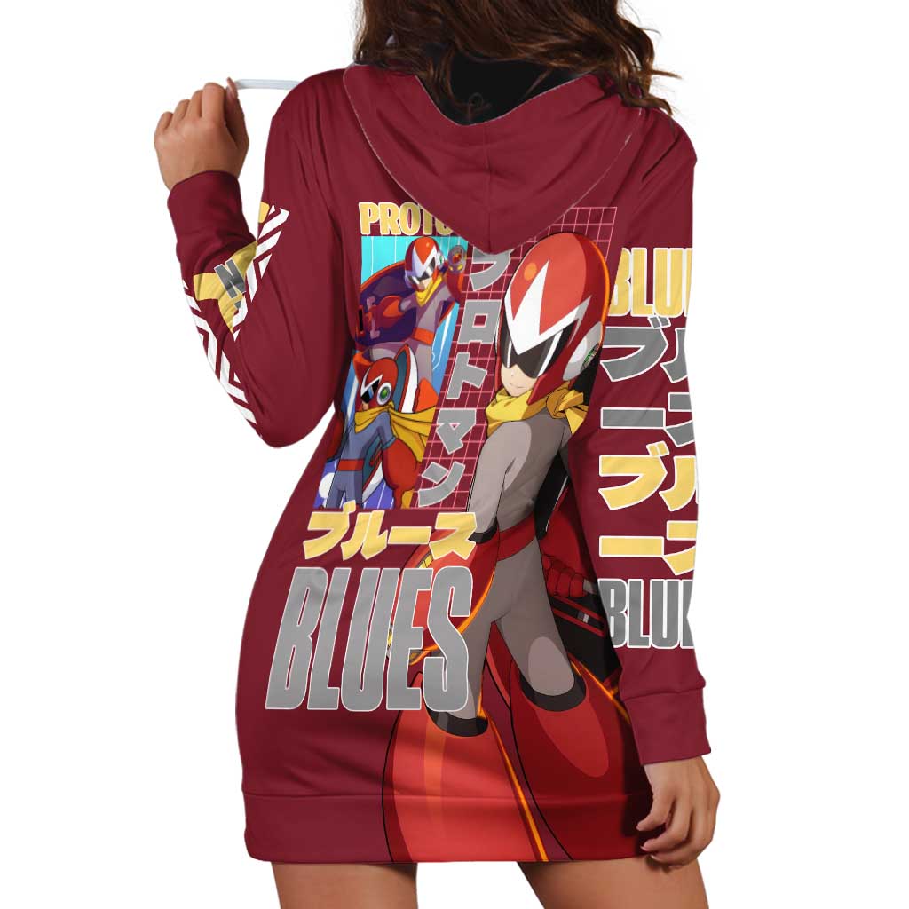 Proto Man Mega Man Hoodie Dress Japan Anime Style - The Mazicc